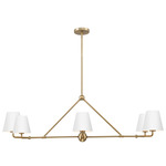 Xavier Linear Chandelier - Vibrant Gold / White