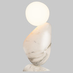 Ben Table Lamp - Calacatta Monet White Marble / Frosted