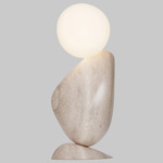 Ben Table Lamp - Roman Travertine / Frosted