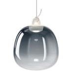 Oblo Pendant - White / Azure Steel
