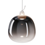 Oblo Pendant - White / Glossy Smoke