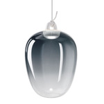 Oblo Pendant - White / Azure Steel