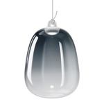 Oblo Pendant - White / Azure Steel