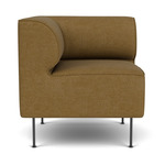 Eave Corner Dining Sofa - Black / Gold Boucle