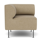 Eave Corner Dining Sofa - Black / Beige Boucle