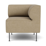 Eave Corner Dining Sofa - Black / Beige Boucle