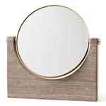 Pepe Mirror - Wood Grain Marble / Brass