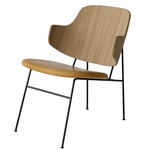 Penguin Upholstered Lounge Chair - Black / Natural Oak / Dakar Cognac Leather
