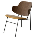Penguin Upholstered Lounge Chair - Black / Walnut / Dakar Cognac