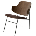 Penguin Upholstered Lounge Chair - Black / Walnut / Dakar Brown