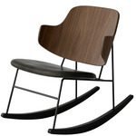 Penguin Upholstered Rocking Chair - Black / Walnut / Dakar Black