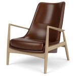 Seal Lounge Chair - Soap-Treated Oak / Dakar Brown Leather