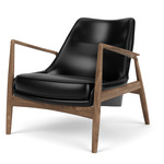 Seal Lounge Chair - Oiled Walnut / Dakar Black Leather