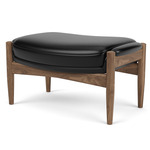 Seal Ottoman - Oiled Walnut / Dakar Black Leather