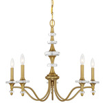 Champlain Chandelier - Warm Brass / Crystal