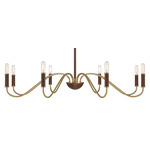 Abeline Chandelier - Warm Brass / Chestnut