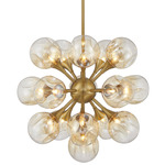 Matisse Chandelier - Warm Brass / Gold