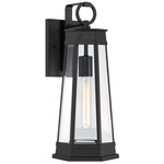 Payne Outdoor Wall Light - Matte Black / Clear Beveled