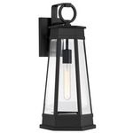 Payne Outdoor Wall Light - Matte Black / Clear Beveled