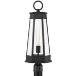 Payne Outdoor Post Light - Matte Black / Clear Beveled