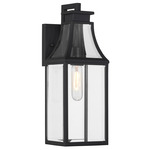 Emery Outdoor Wall Light - Matte Black / Clear Beveled