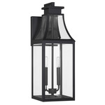 Emery Outdoor Wall Light - Matte Black / Clear Beveled