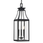 Emery Outdoor Pendant - Matte Black / Clear Beveled