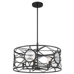Balfour Convertible Pendant - Matte Black / Clear Water