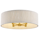 Maynard Ceiling Semi Flush Light - Warm Brass / White