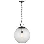 Cabot Pendant - Matte Black / Clear