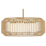 Pastis Pendant - Warm Brass / White