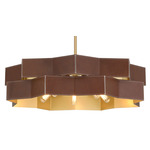 Atherton Pendant - Warm Brass / Chestnut