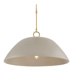 Alta Pendant - Warm Brass / Concrete