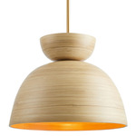 Agave Pendant - Gold / Bamboo