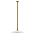 Hadley Pendant - Warm Brass / Opal