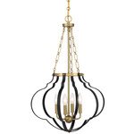 Mercer Pendant - Warm Brass / Matte Black