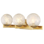 Darien Bathroom Vanity Light - Warm Brass / Ice