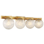 Darien Bathroom Vanity Light - Warm Brass / Ice