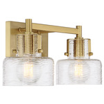 Dover Bathroom Vanity Light - Warm Brass / Clear