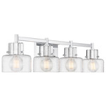 Dover Bathroom Vanity Light - Chrome / Clear