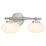 Barrow Bathroom Vanity Light - Satin Nickel / Strie