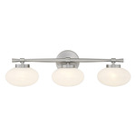 Barrow Bathroom Vanity Light - Satin Nickel / Strie