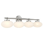 Barrow Bathroom Vanity Light - Satin Nickel / Strie