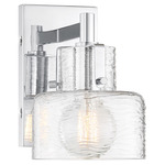 Dover Wall Sconce - Chrome / Clear