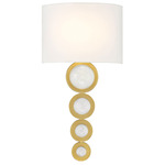 Marseille Wall Sconce - Warm Brass / White