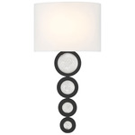 Marseille Wall Sconce - Matte Black / White