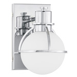 Pierce Wall Sconce - Chrome / Opal