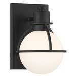 Pierce Wall Sconce - Matte Black / Opal