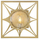 Balfour Wall Sconce - Warm Brass / Clear Water