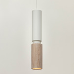 Amelia Pendant - Gray White / White Oak